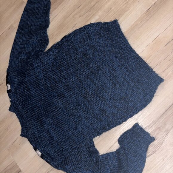 Vintage Nino Foriero Knit Sweater with Leather V Sz S - Picture 10 of 10